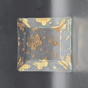 Vintage George Briard MCM Whimsical Butterfly Glass Serving Piece